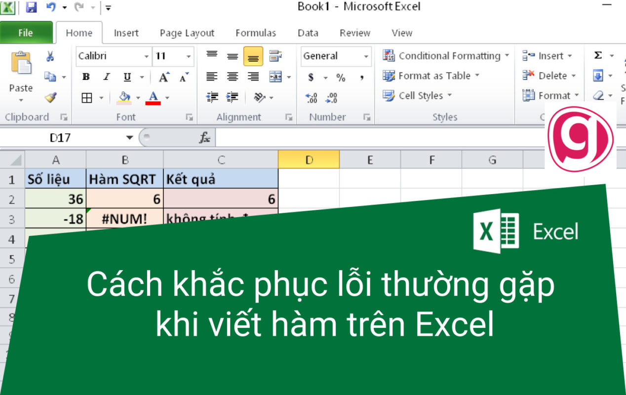 Các lỗi thường gặp khi viết hàm Excel